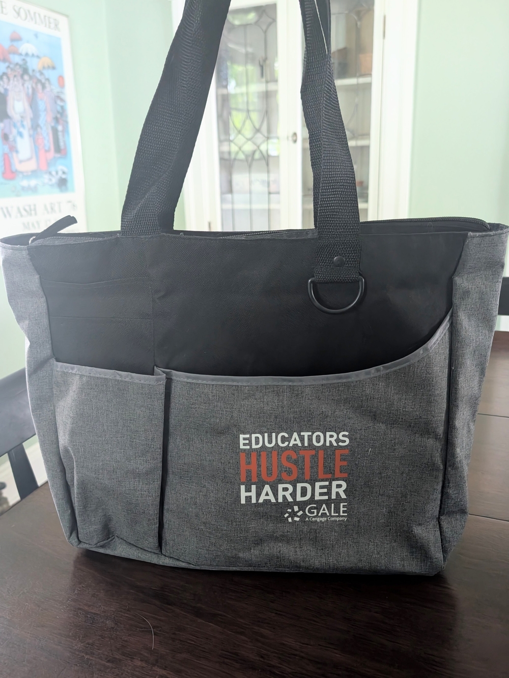 Educators Hustle Harder Gray Tote Bag